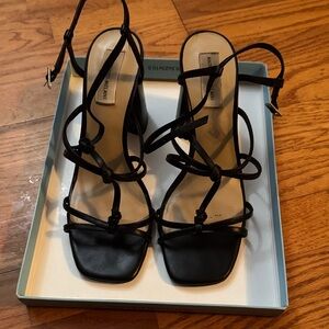 Antonio Melani Black Strappy Sandals